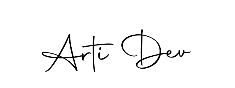 You can use this online signature creator to create a handwritten signature for the name Arti Dev. This is the best online autograph maker. Arti Dev signature style 10 images and pictures png