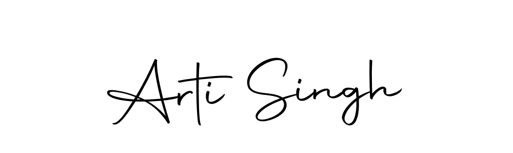 Create a beautiful signature design for name Arti Singh. With this signature (Autography-DOLnW) fonts, you can make a handwritten signature for free. Arti Singh signature style 10 images and pictures png