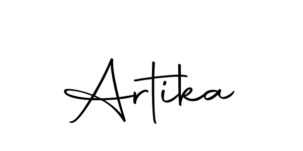 Create a beautiful signature design for name Artika. With this signature (Autography-DOLnW) fonts, you can make a handwritten signature for free. Artika signature style 10 images and pictures png