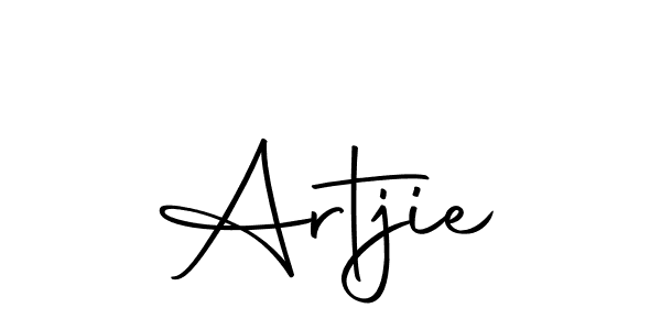 Similarly Autography-DOLnW is the best handwritten signature design. Signature creator online .You can use it as an online autograph creator for name Artjie. Artjie signature style 10 images and pictures png