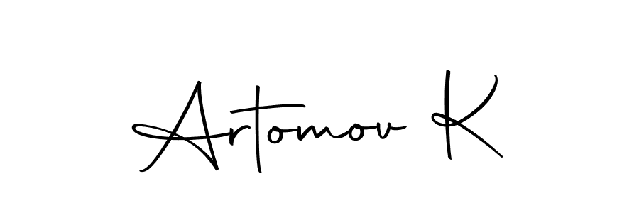 Create a beautiful signature design for name Artomov K. With this signature (Autography-DOLnW) fonts, you can make a handwritten signature for free. Artomov K signature style 10 images and pictures png