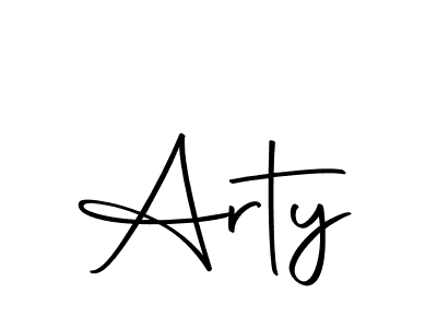 Use a signature maker to create a handwritten signature online. With this signature software, you can design (Autography-DOLnW) your own signature for name Arty. Arty signature style 10 images and pictures png