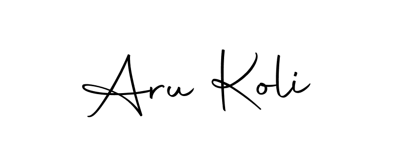 Make a beautiful signature design for name Aru Koli. With this signature (Autography-DOLnW) style, you can create a handwritten signature for free. Aru Koli signature style 10 images and pictures png