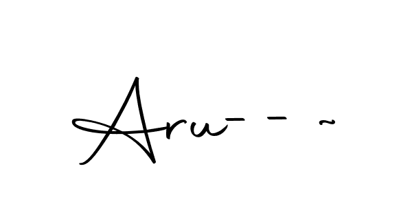 Create a beautiful signature design for name Aru--~. With this signature (Autography-DOLnW) fonts, you can make a handwritten signature for free. Aru--~ signature style 10 images and pictures png