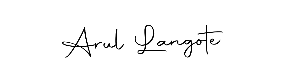 The best way (Autography-DOLnW) to make a short signature is to pick only two or three words in your name. The name Arul Langote include a total of six letters. For converting this name. Arul Langote signature style 10 images and pictures png