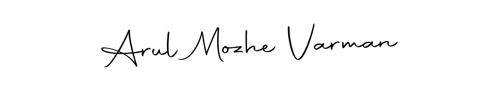 Create a beautiful signature design for name Arul Mozhe Varman. With this signature (Autography-DOLnW) fonts, you can make a handwritten signature for free. Arul Mozhe Varman signature style 10 images and pictures png