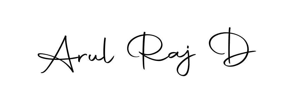 Create a beautiful signature design for name Arul Raj D. With this signature (Autography-DOLnW) fonts, you can make a handwritten signature for free. Arul Raj D signature style 10 images and pictures png