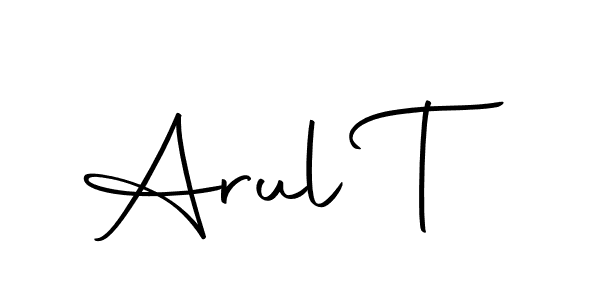 Arul T stylish signature style. Best Handwritten Sign (Autography-DOLnW) for my name. Handwritten Signature Collection Ideas for my name Arul T. Arul T signature style 10 images and pictures png