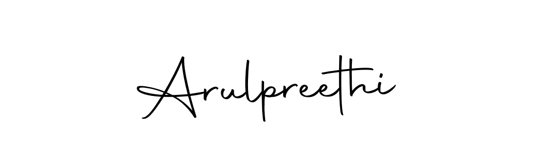 You should practise on your own different ways (Autography-DOLnW) to write your name (Arulpreethi) in signature. don't let someone else do it for you. Arulpreethi signature style 10 images and pictures png