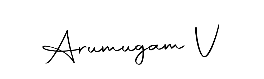 Create a beautiful signature design for name Arumugam V. With this signature (Autography-DOLnW) fonts, you can make a handwritten signature for free. Arumugam V signature style 10 images and pictures png