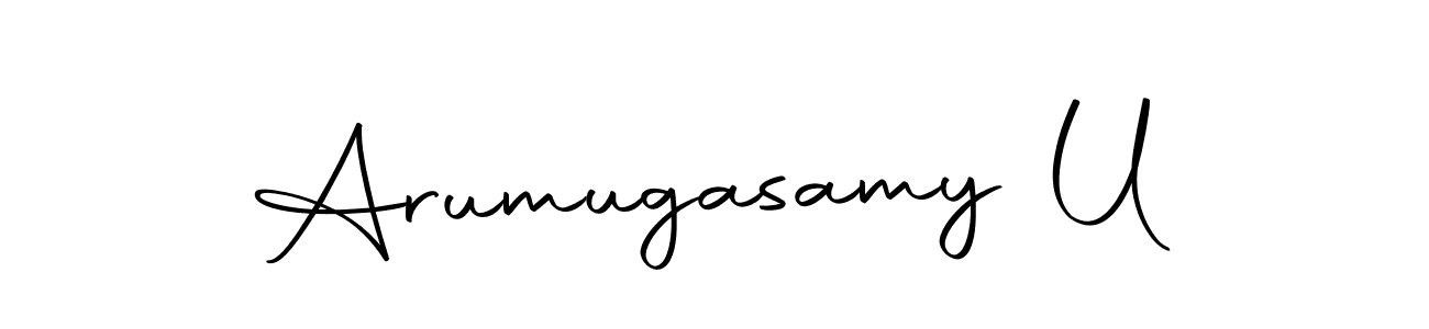 You can use this online signature creator to create a handwritten signature for the name Arumugasamy U. This is the best online autograph maker. Arumugasamy U signature style 10 images and pictures png