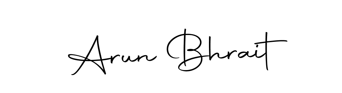 The best way (Autography-DOLnW) to make a short signature is to pick only two or three words in your name. The name Arun Bhrait include a total of six letters. For converting this name. Arun Bhrait signature style 10 images and pictures png