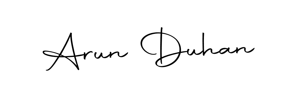 Also we have Arun Duhan name is the best signature style. Create professional handwritten signature collection using Autography-DOLnW autograph style. Arun Duhan signature style 10 images and pictures png