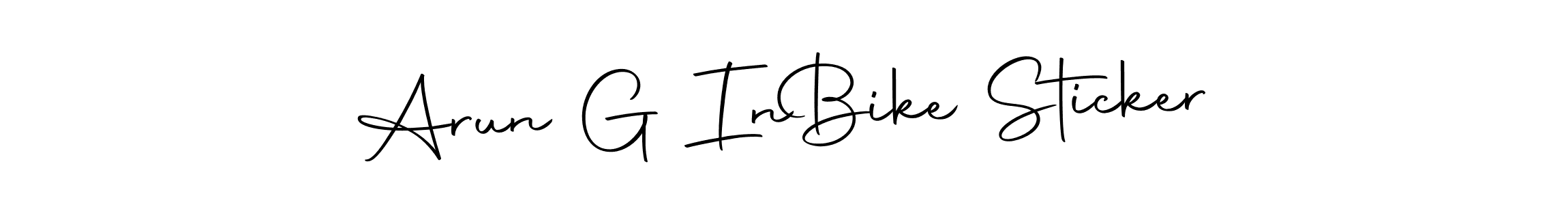 How to make Arun G In  Bike Sticker name signature. Use Autography-DOLnW style for creating short signs online. This is the latest handwritten sign. Arun G In  Bike Sticker signature style 10 images and pictures png