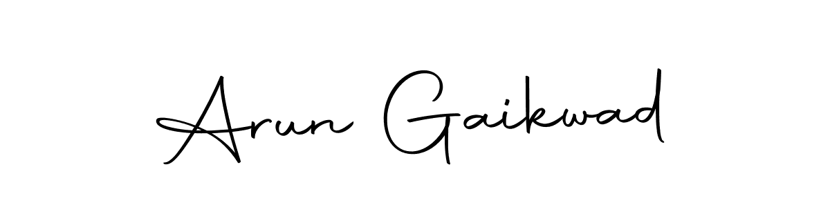 You should practise on your own different ways (Autography-DOLnW) to write your name (Arun Gaikwad) in signature. don't let someone else do it for you. Arun Gaikwad signature style 10 images and pictures png