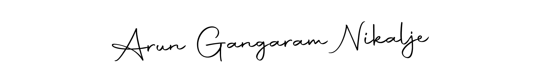 Design your own signature with our free online signature maker. With this signature software, you can create a handwritten (Autography-DOLnW) signature for name Arun Gangaram Nikalje. Arun Gangaram Nikalje signature style 10 images and pictures png