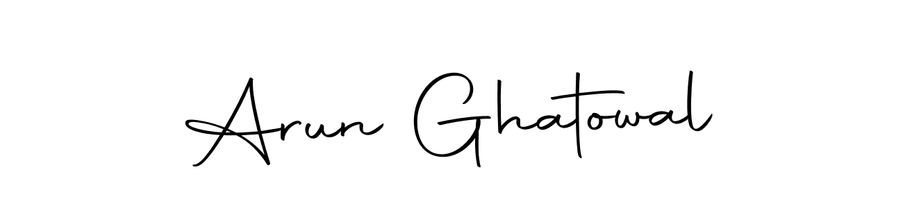 Design your own signature with our free online signature maker. With this signature software, you can create a handwritten (Autography-DOLnW) signature for name Arun Ghatowal. Arun Ghatowal signature style 10 images and pictures png