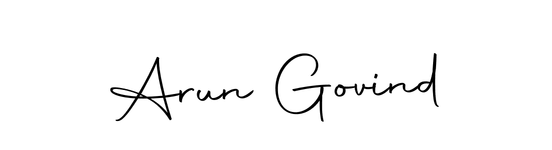 How to make Arun Govind name signature. Use Autography-DOLnW style for creating short signs online. This is the latest handwritten sign. Arun Govind signature style 10 images and pictures png