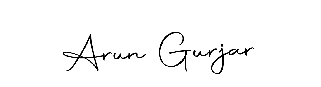 You can use this online signature creator to create a handwritten signature for the name Arun Gurjar. This is the best online autograph maker. Arun Gurjar signature style 10 images and pictures png