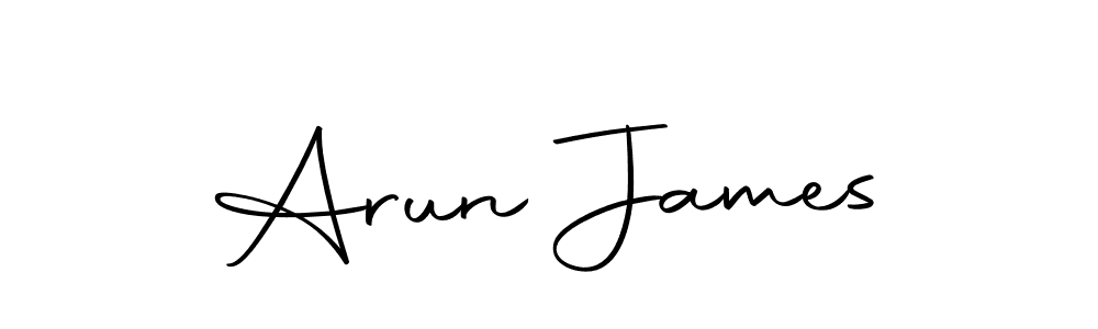 Make a beautiful signature design for name Arun James. Use this online signature maker to create a handwritten signature for free. Arun James signature style 10 images and pictures png