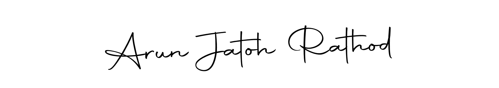 How to make Arun Jatoh Rathod name signature. Use Autography-DOLnW style for creating short signs online. This is the latest handwritten sign. Arun Jatoh Rathod signature style 10 images and pictures png