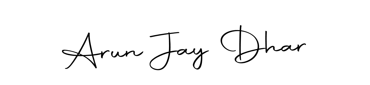 You should practise on your own different ways (Autography-DOLnW) to write your name (Arun Jay Dhar) in signature. don't let someone else do it for you. Arun Jay Dhar signature style 10 images and pictures png