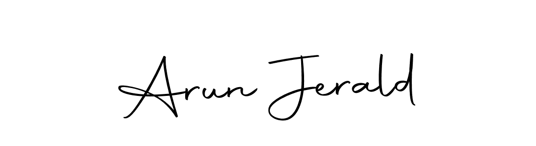 Create a beautiful signature design for name Arun Jerald. With this signature (Autography-DOLnW) fonts, you can make a handwritten signature for free. Arun Jerald signature style 10 images and pictures png