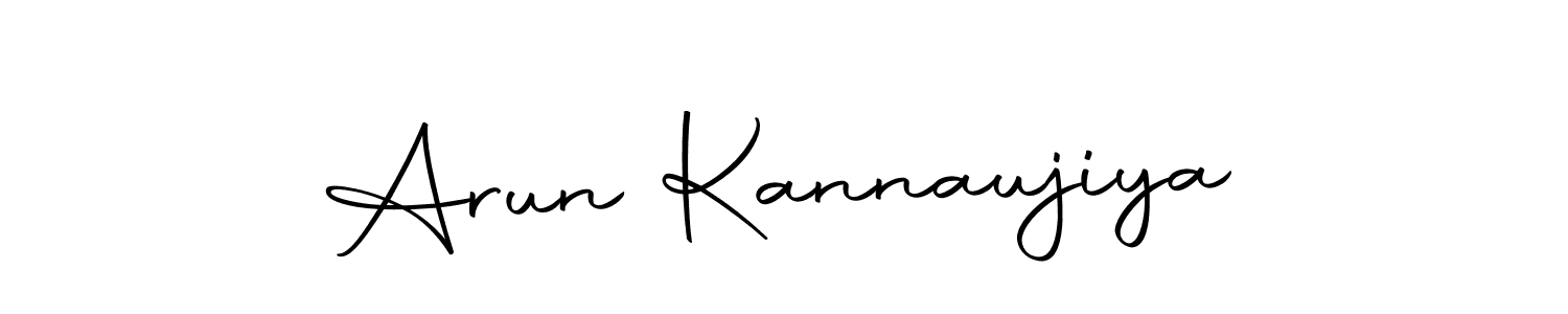 How to make Arun Kannaujiya name signature. Use Autography-DOLnW style for creating short signs online. This is the latest handwritten sign. Arun Kannaujiya signature style 10 images and pictures png