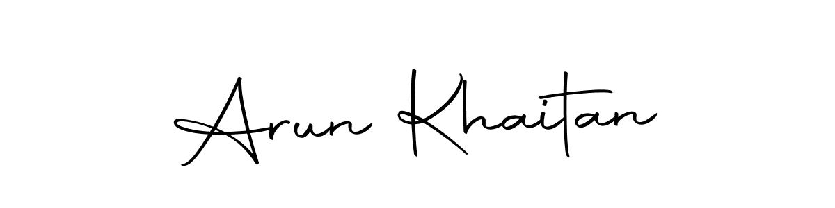 Design your own signature with our free online signature maker. With this signature software, you can create a handwritten (Autography-DOLnW) signature for name Arun Khaitan. Arun Khaitan signature style 10 images and pictures png