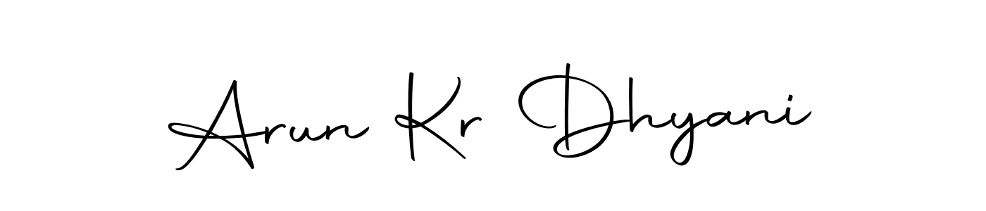 The best way (Autography-DOLnW) to make a short signature is to pick only two or three words in your name. The name Arun Kr Dhyani include a total of six letters. For converting this name. Arun Kr Dhyani signature style 10 images and pictures png