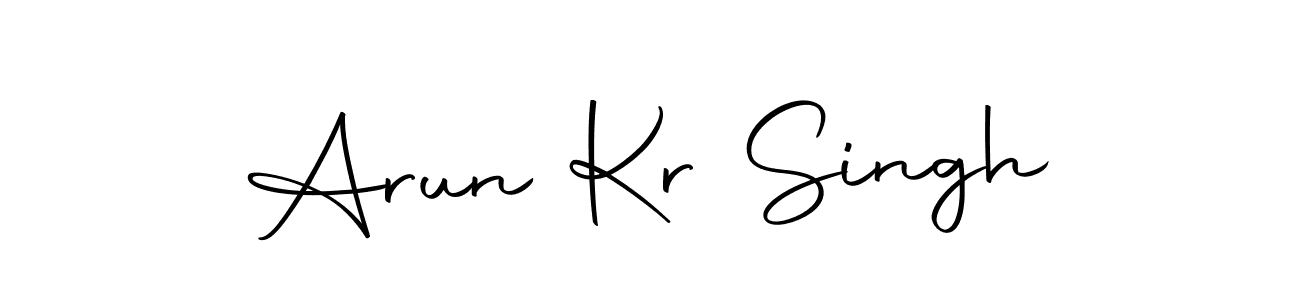The best way (Autography-DOLnW) to make a short signature is to pick only two or three words in your name. The name Arun Kr Singh include a total of six letters. For converting this name. Arun Kr Singh signature style 10 images and pictures png