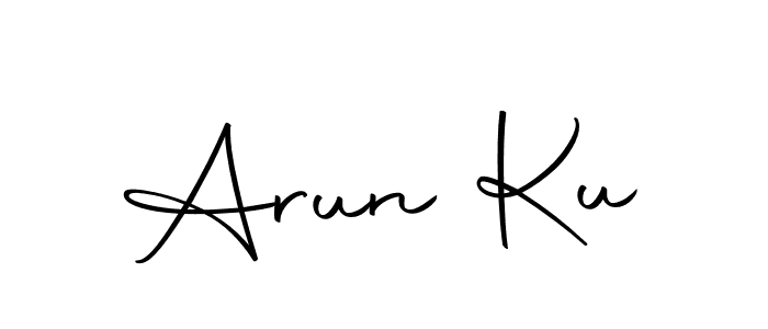 How to make Arun Ku name signature. Use Autography-DOLnW style for creating short signs online. This is the latest handwritten sign. Arun Ku signature style 10 images and pictures png