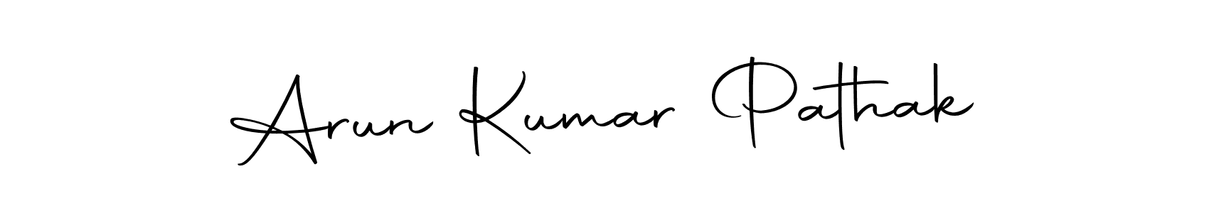 How to make Arun Kumar Pathak name signature. Use Autography-DOLnW style for creating short signs online. This is the latest handwritten sign. Arun Kumar Pathak signature style 10 images and pictures png