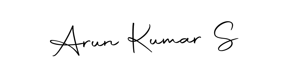 Use a signature maker to create a handwritten signature online. With this signature software, you can design (Autography-DOLnW) your own signature for name Arun Kumar S. Arun Kumar S signature style 10 images and pictures png