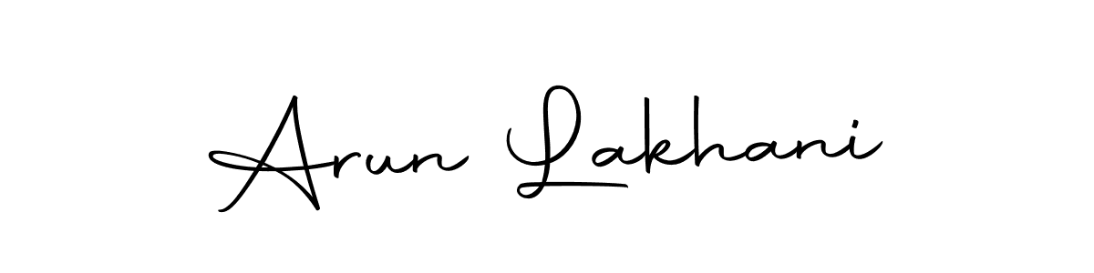 Design your own signature with our free online signature maker. With this signature software, you can create a handwritten (Autography-DOLnW) signature for name Arun Lakhani. Arun Lakhani signature style 10 images and pictures png