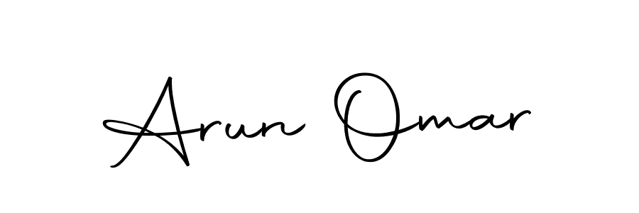 How to make Arun Omar name signature. Use Autography-DOLnW style for creating short signs online. This is the latest handwritten sign. Arun Omar signature style 10 images and pictures png