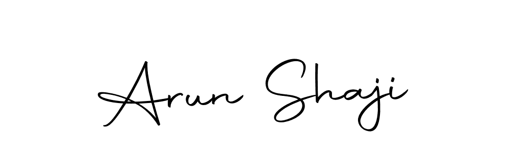 Similarly Autography-DOLnW is the best handwritten signature design. Signature creator online .You can use it as an online autograph creator for name Arun Shaji. Arun Shaji signature style 10 images and pictures png