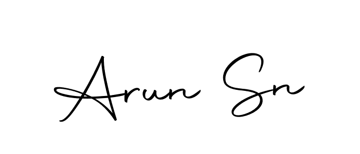 Arun Sn stylish signature style. Best Handwritten Sign (Autography-DOLnW) for my name. Handwritten Signature Collection Ideas for my name Arun Sn. Arun Sn signature style 10 images and pictures png