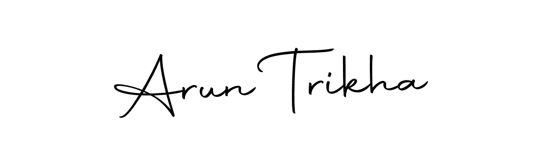 This is the best signature style for the Arun Trikha name. Also you like these signature font (Autography-DOLnW). Mix name signature. Arun Trikha signature style 10 images and pictures png