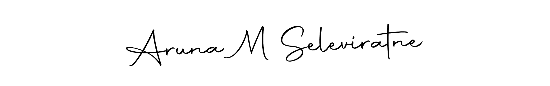 This is the best signature style for the Aruna M Seleviratne name. Also you like these signature font (Autography-DOLnW). Mix name signature. Aruna M Seleviratne signature style 10 images and pictures png