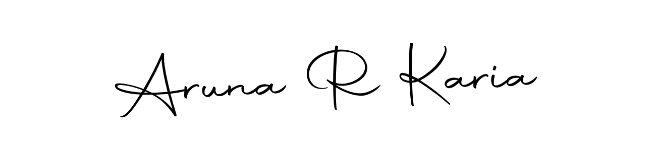 You can use this online signature creator to create a handwritten signature for the name Aruna R Karia. This is the best online autograph maker. Aruna R Karia signature style 10 images and pictures png