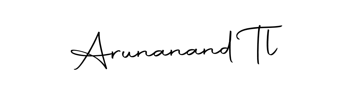 How to make Arunanand Tl name signature. Use Autography-DOLnW style for creating short signs online. This is the latest handwritten sign. Arunanand Tl signature style 10 images and pictures png