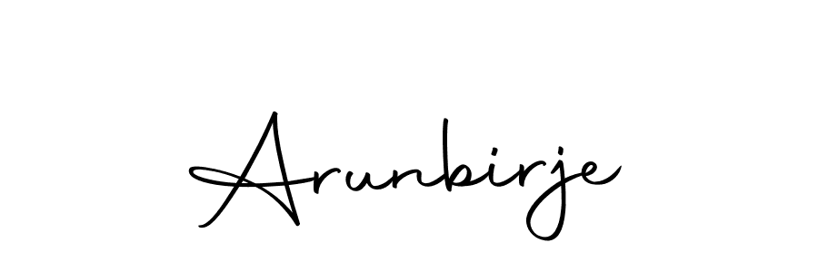 Make a beautiful signature design for name Arunbirje. With this signature (Autography-DOLnW) style, you can create a handwritten signature for free. Arunbirje signature style 10 images and pictures png