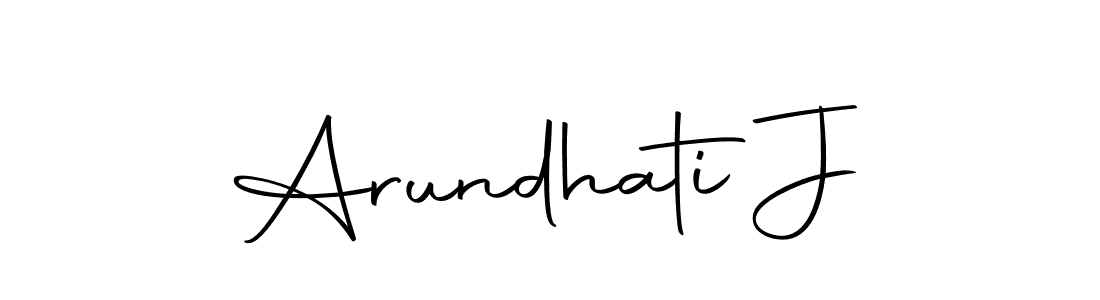 Design your own signature with our free online signature maker. With this signature software, you can create a handwritten (Autography-DOLnW) signature for name Arundhati J. Arundhati J signature style 10 images and pictures png