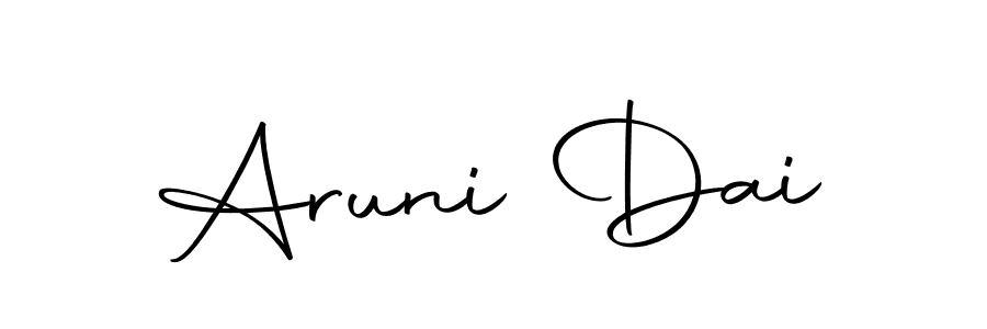 Aruni Dai stylish signature style. Best Handwritten Sign (Autography-DOLnW) for my name. Handwritten Signature Collection Ideas for my name Aruni Dai. Aruni Dai signature style 10 images and pictures png