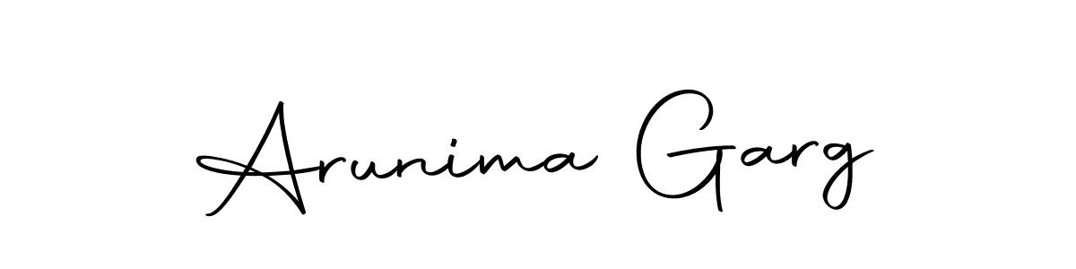 Create a beautiful signature design for name Arunima Garg. With this signature (Autography-DOLnW) fonts, you can make a handwritten signature for free. Arunima Garg signature style 10 images and pictures png