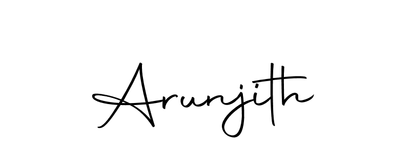 Create a beautiful signature design for name Arunjith. With this signature (Autography-DOLnW) fonts, you can make a handwritten signature for free. Arunjith signature style 10 images and pictures png
