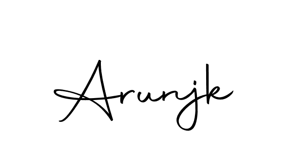 You can use this online signature creator to create a handwritten signature for the name Arunjk. This is the best online autograph maker. Arunjk signature style 10 images and pictures png