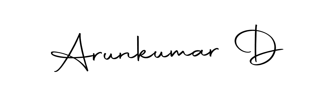 Design your own signature with our free online signature maker. With this signature software, you can create a handwritten (Autography-DOLnW) signature for name Arunkumar D. Arunkumar D signature style 10 images and pictures png