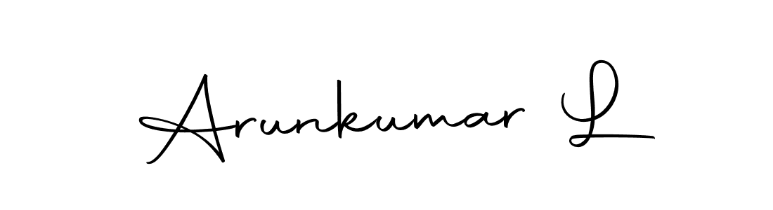 You can use this online signature creator to create a handwritten signature for the name Arunkumar L. This is the best online autograph maker. Arunkumar L signature style 10 images and pictures png